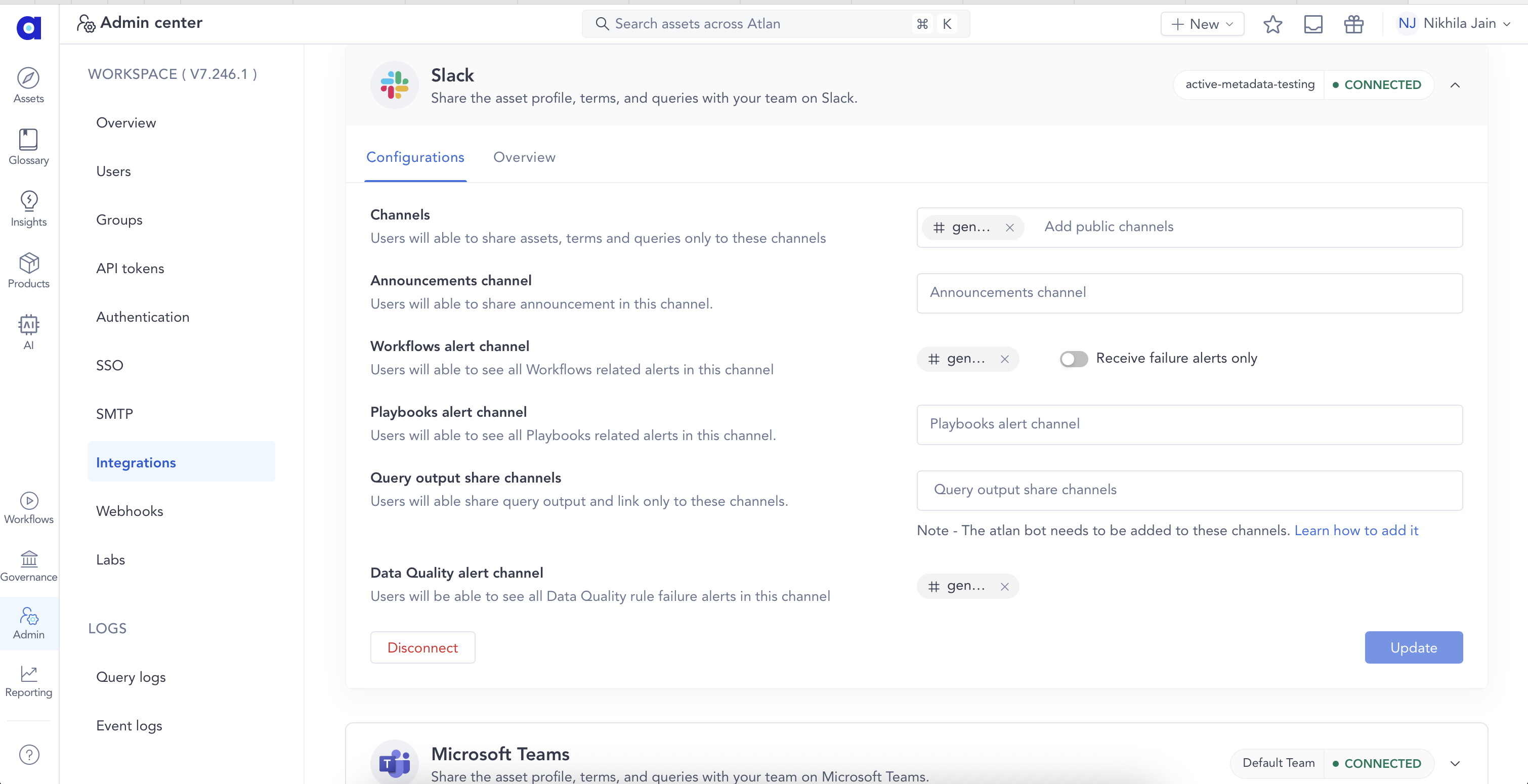 Slack integration