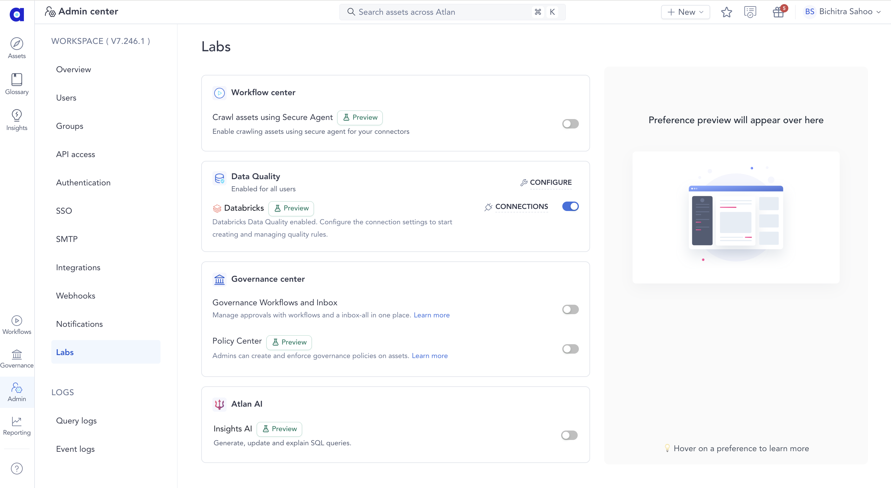 Enable Toggle for Databricks