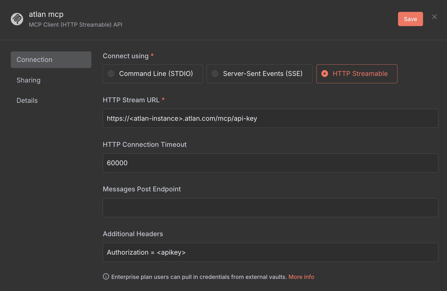 MCP Client node